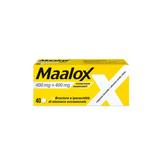 Maalox 40 Compresse Masticabili 400 Mg + 400 Mg