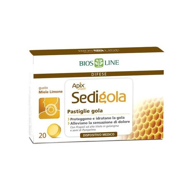 Apix Propoli Sedigola Miele Limone 20 Pastiglie Apix Propoli Sedigola Miele Limone 20 Pastiglie