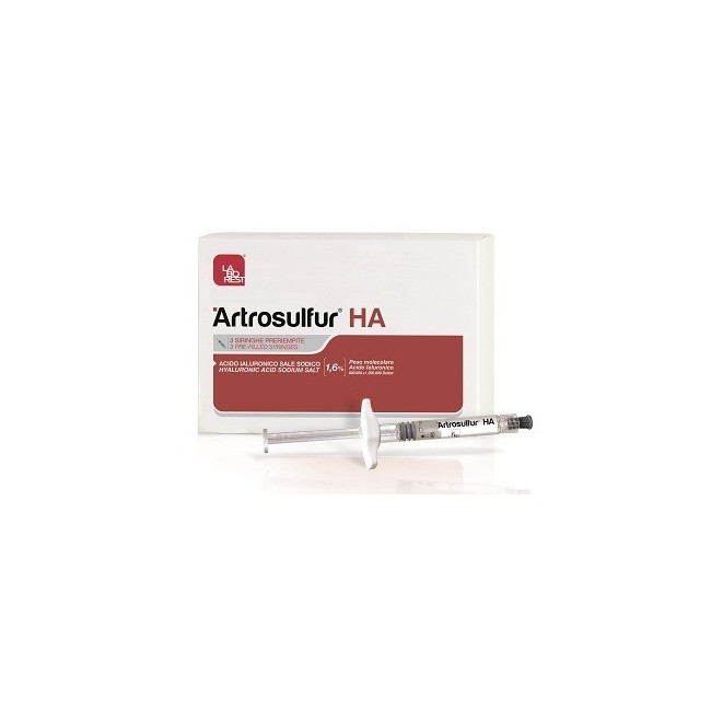 Siringa Intra-articolare Artrosulfur Ha Acido Ialuronico 1,6% 2 Ml 3 Pezzi