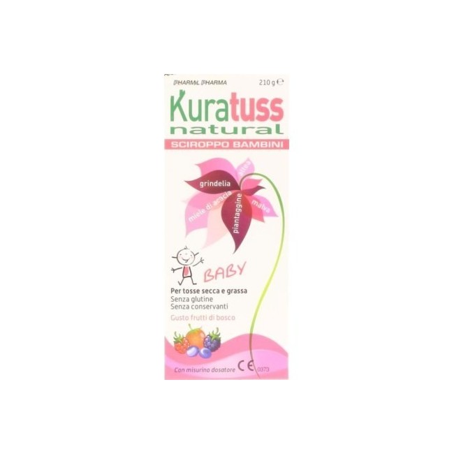 Kuratuss Natural Sciroppo Bambini Per Tosse Secca E Grassa Con Misurino Dosatore Gusto Frutti Di Bosco 210 G