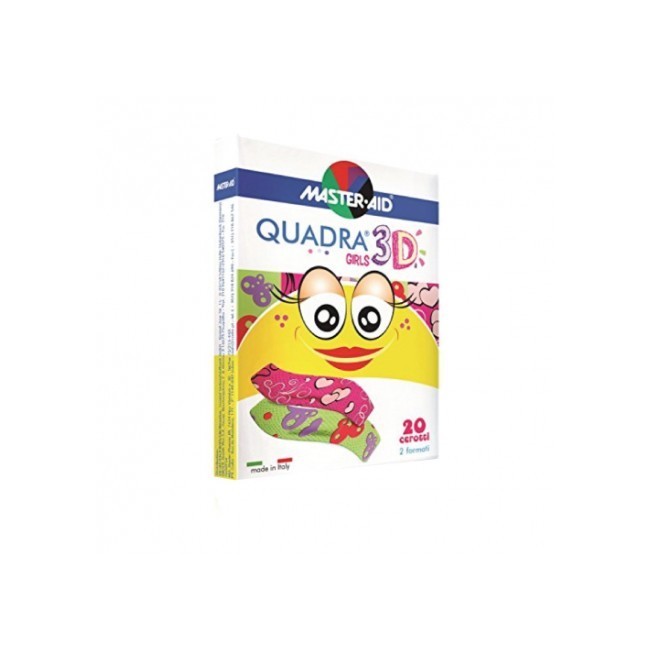 Cerotto Master-aid Quadra 3d Girls 20 Pezzi Assortiti