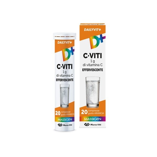 Dailyvit+ C Viti 1g Di Vitamina C Effervescente 20 Compresse Dailyvit+ C Viti 1g Di Vitamina C Effervescente 20 Compresse