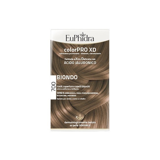 Euphidra Colorpro Xd 700 Biondo Gel Colorante Capelli In Flacone + Attivante + Balsamo + Guanti