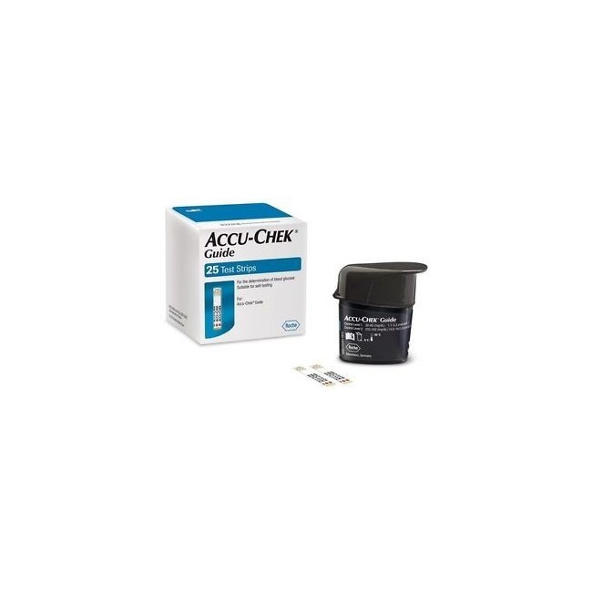 Strisce Misurazione Glicemia Accu-chek Guide 25 Pezzi Confezione Retail