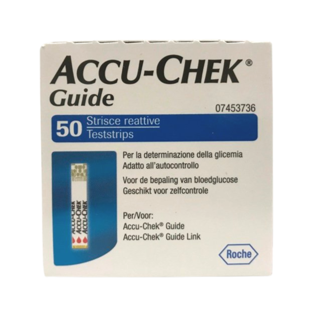 Strisce Misurazione Glicemia Accu-chek Guide 50 Pezzi Confezione Retail