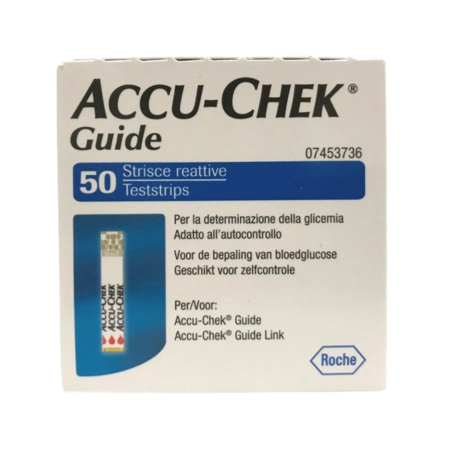 Strisce Misurazione Glicemia Accu-chek Guide 50 Pezzi Confezione Retail